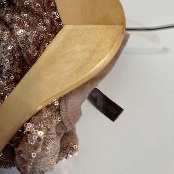 The Limited Champagne Sequin Holiday NYE Skirt Size M - Picture 5 of 8